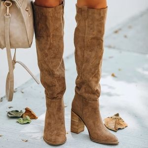 Slouch Block Heel Boot